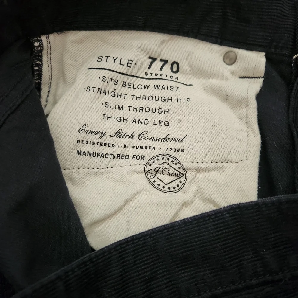 J. Crew 770 Straight-fit pant in corduroy 32 x 34‎